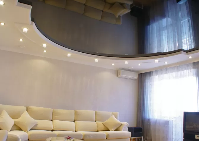 Чёрные натяжные потолки